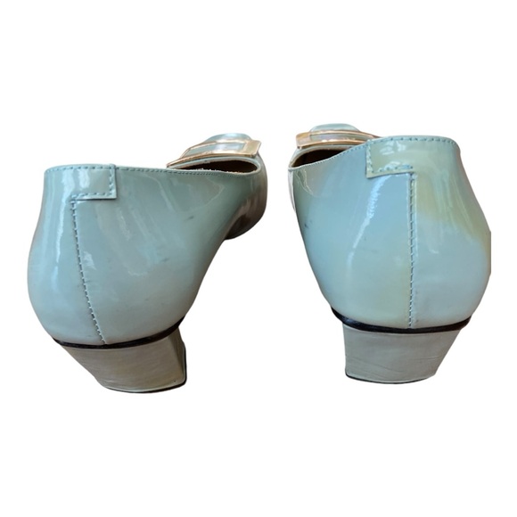 ROGER VIVIER Patent Leather Decolleté Belle Vivier Pumps blue size EU 39 US 9 - Picture 7 of 15